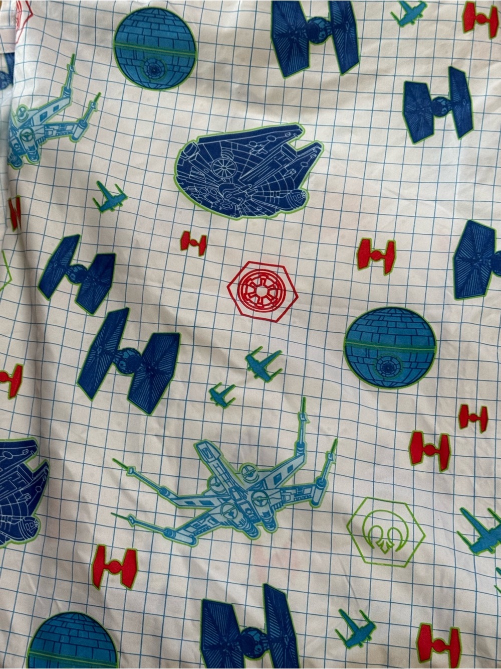 Twin Sheet Set fitted and flat Star Wars glow in the dark